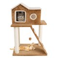 Pet Adobe 3-tier 34.5-inch Cat Tree Multilevel Tower with Scratching Posts, Ladder and Toys for Cats/Kittens 599663DNS